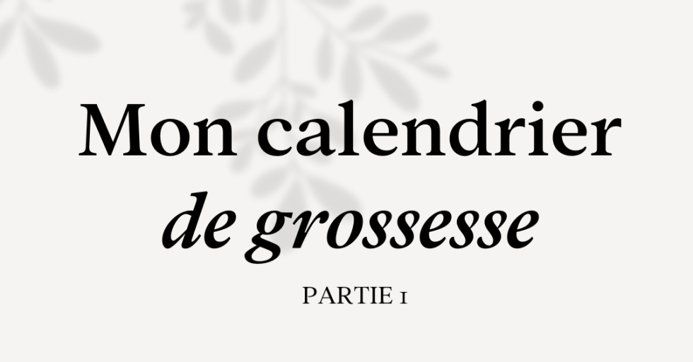 2.1 Calendrier de grossesse